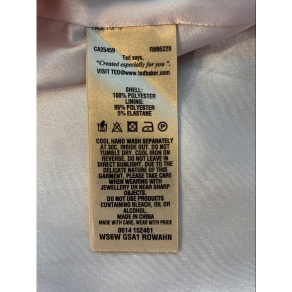 Ted Baker Womens Size 4 Rowahn Tonal encyclopedia Full Skirt Floral Designer - Picture 7 of 10